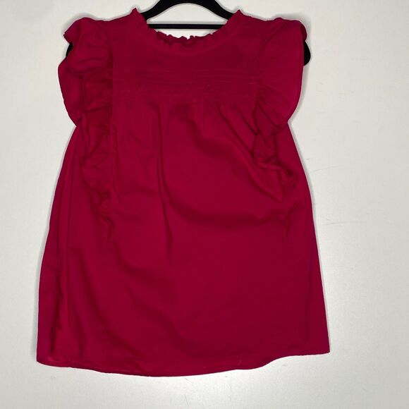 LOFT 2023 Pintucked Ruffle Shell Top Women's Size XS - Picture 1 of 7
